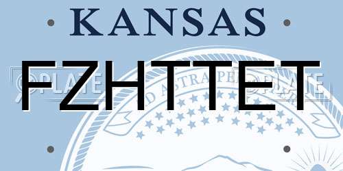 FZHTTET Kansas License Plate