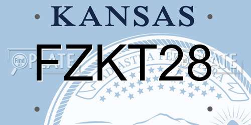 FZKT28 Kansas License Plate