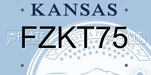 FZKT75 Kansas License Plate