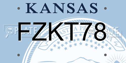 FZKT78 Kansas License Plate