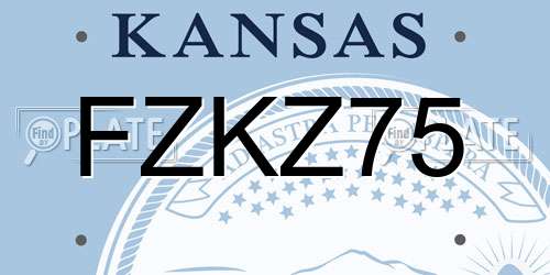 FZKZ75 Kansas License Plate