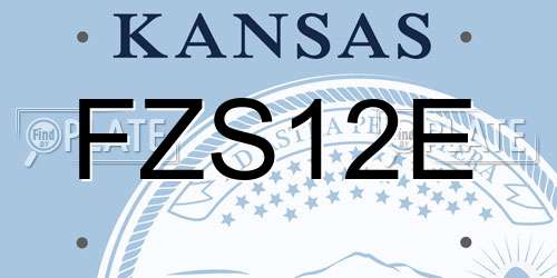 FZS12E Kansas License Plate