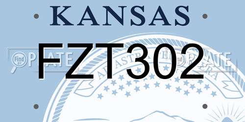 FZT302 Kansas License Plate