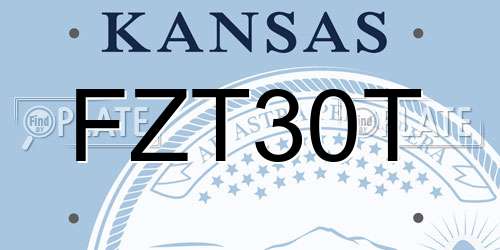 FZT30T Kansas License Plate