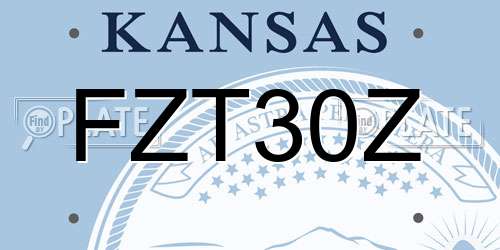 FZT30Z Kansas License Plate