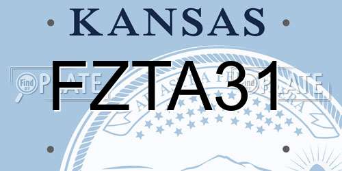 FZTA31 Kansas License Plate