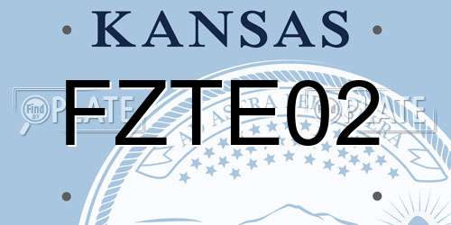 FZTE02 Kansas License Plate