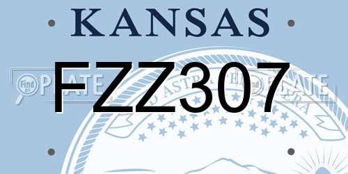 FZZ307 Kansas License Plate