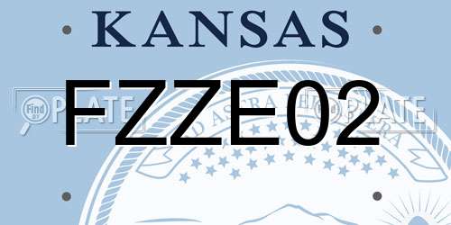 FZZE02 Kansas License Plate
