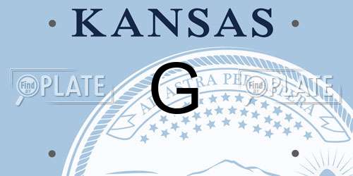 G Kansas License Plate