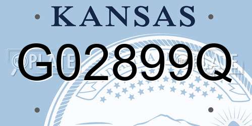 G02899Q Kansas License Plate