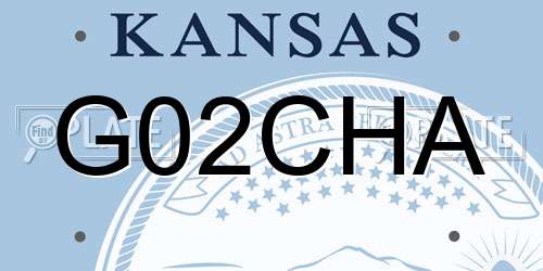 G02CHA Kansas License Plate