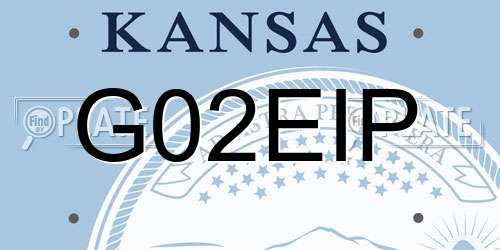 G02EIP Kansas License Plate
