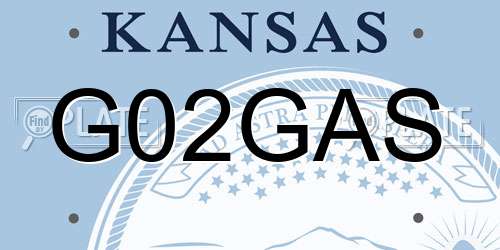G02GAS Kansas License Plate