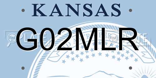 G02MLR Kansas License Plate