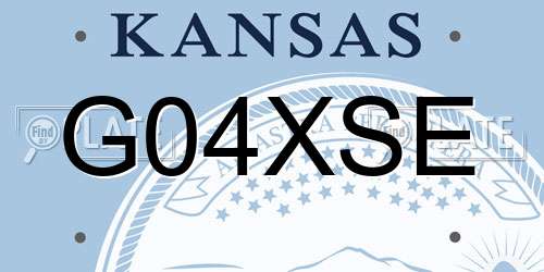 G04XSE Kansas License Plate