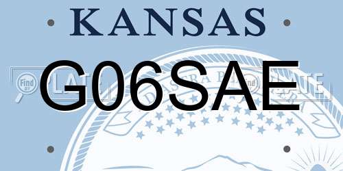 G06SAE Kansas License Plate