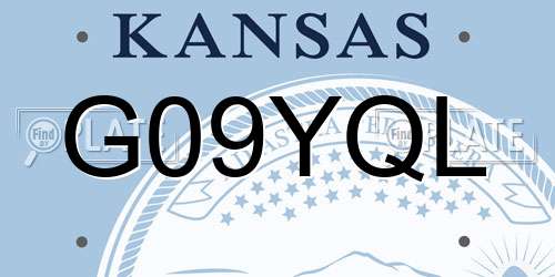 G09YQL Kansas License Plate
