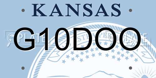 G10DOO Kansas License Plate