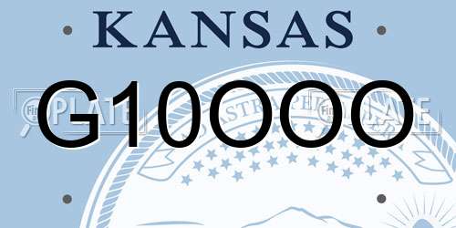G10OOO Kansas License Plate