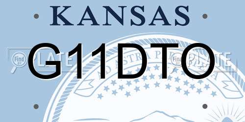 G11DTO Kansas License Plate