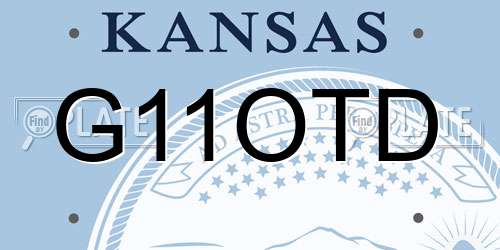 G11OTD Kansas License Plate