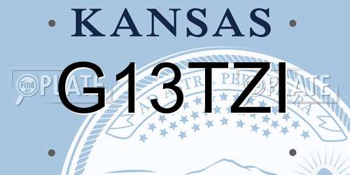 G13TZI Kansas License Plate