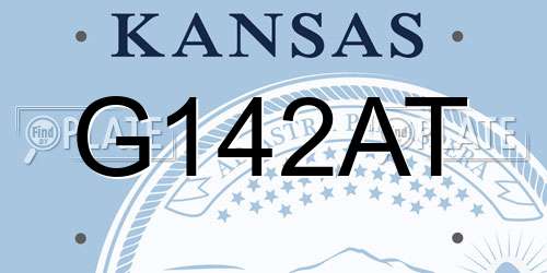 G142AT Kansas License Plate