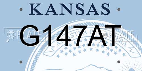G147AT Kansas License Plate