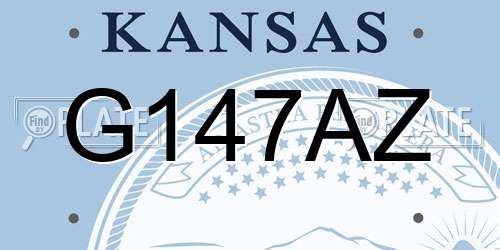 G147AZ Kansas License Plate