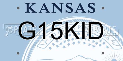 G15KID Kansas License Plate