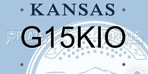 G15KIO Kansas License Plate
