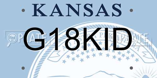 G18KID Kansas License Plate