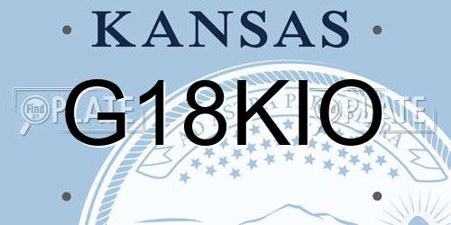 G18KIO Kansas License Plate