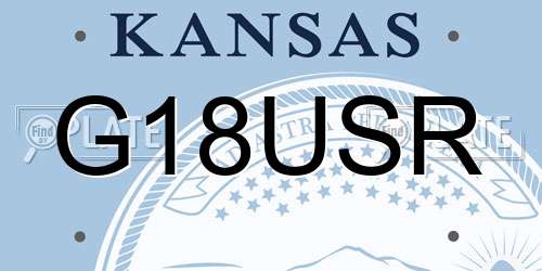 G18USR Kansas License Plate