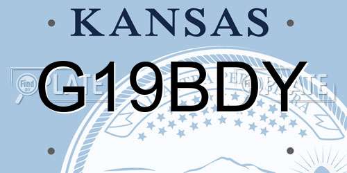 G19BDY Kansas License Plate