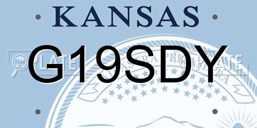 G19SDY Kansas License Plate