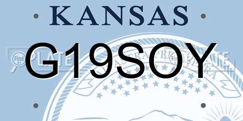 G19SOY Kansas License Plate