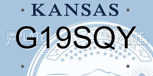 G19SQY Kansas License Plate