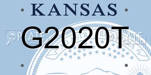 G2020T Kansas License Plate