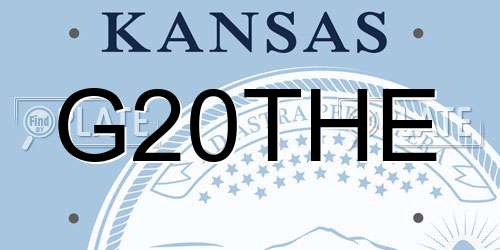 G20THE Kansas License Plate