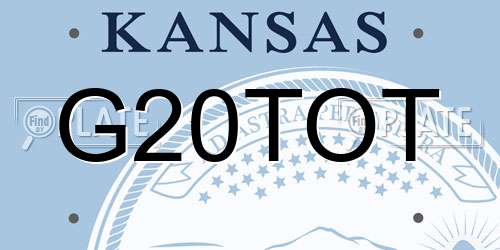 G20TOT Kansas License Plate