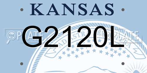 G2120L Kansas License Plate