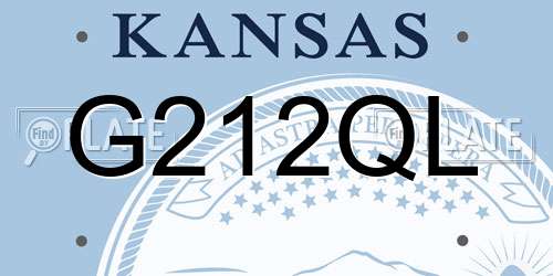 G212QL Kansas License Plate