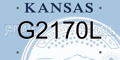 G2170L Kansas License Plate