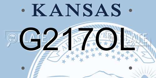 G217OL Kansas License Plate