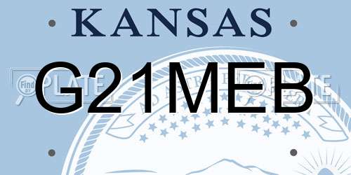 G21MEB Kansas License Plate