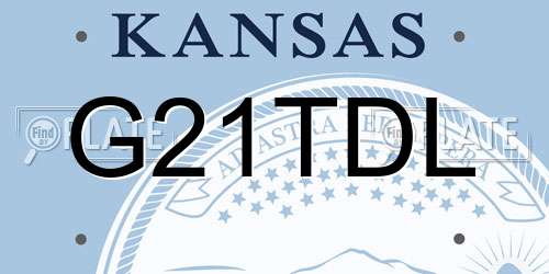 G21TDL Kansas License Plate