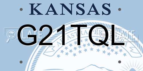 G21TQL Kansas License Plate