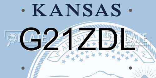 G21ZDL Kansas License Plate